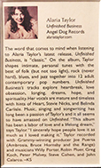 Singer Magazine Issue #31, 2005 - Review of Alaria Taylor